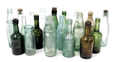 Victorian and later Grantham lemonade and beer bottles, a jar for Hayward's Military Pickle, and a s