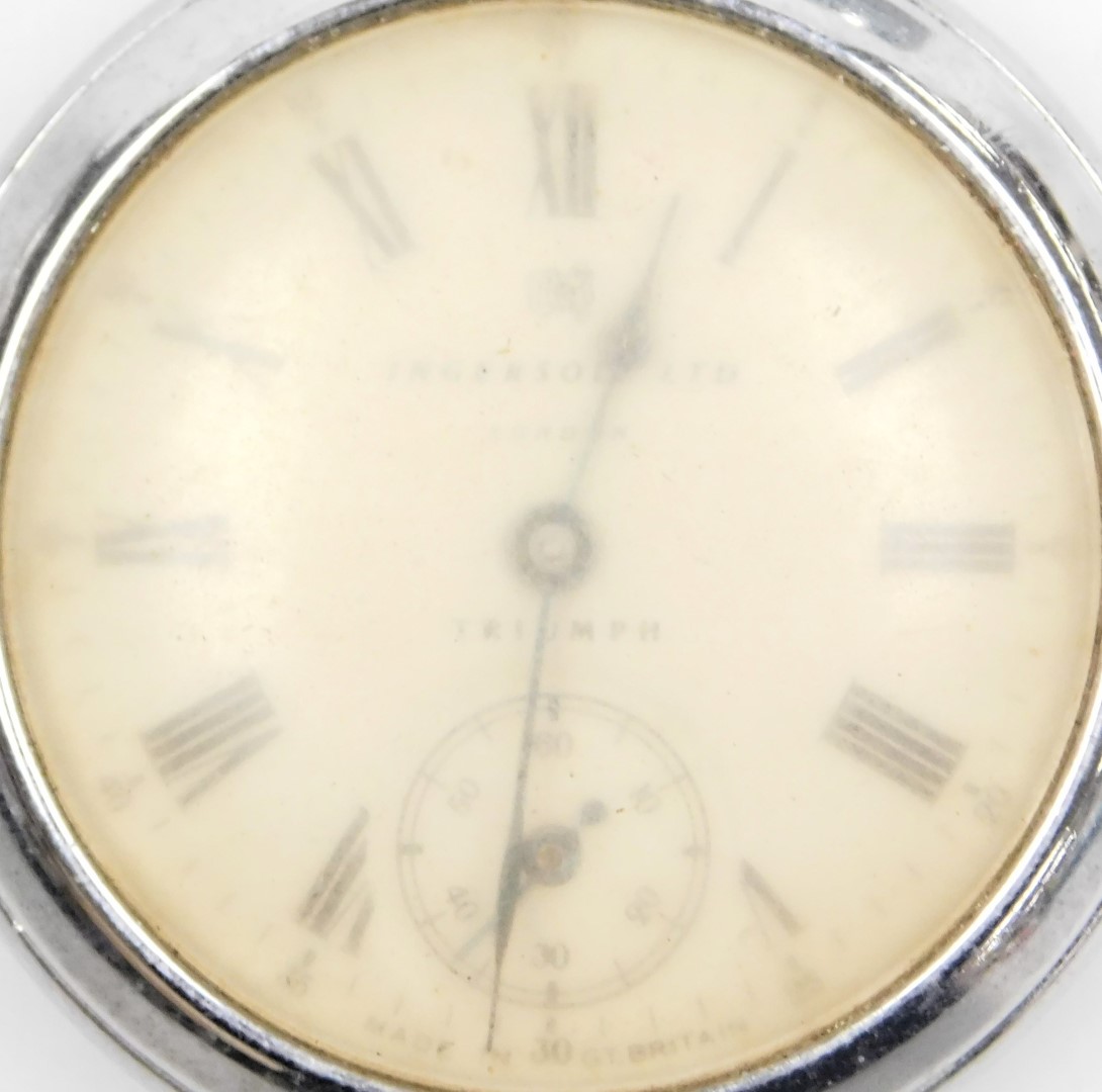 An Ingersoll limited Triumph pocket watch, further Ingersoll pocket watch, and a Smith's 1/5 seconds - Image 3 of 4