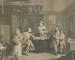 After William Hogarth (English, 1697-1764) Marriage A-la-mode, plate three, engraved by B Baron, pub