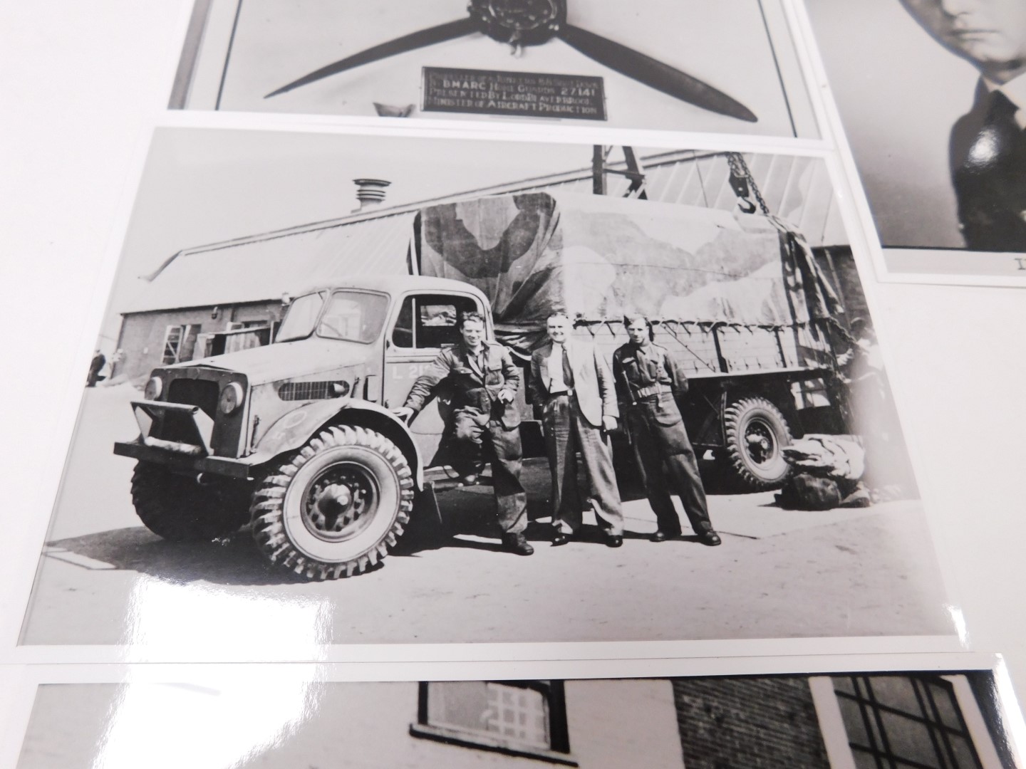 Grantham Interest. A set of black and white photographs, showing World War II bomb damage at BMARC G - Image 4 of 5