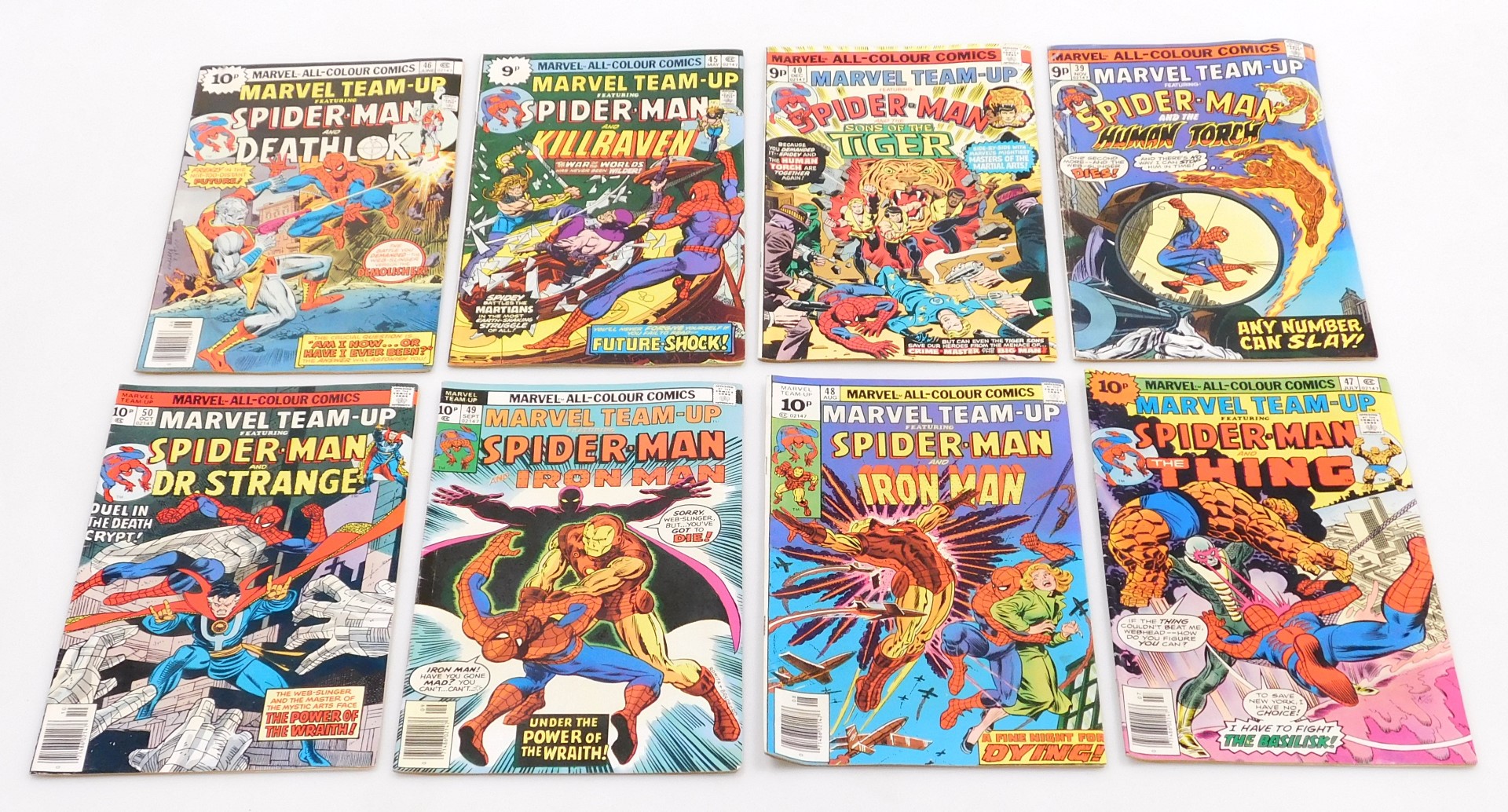 Marvel comics. Thirty editions of Marvel Team Up, Spiderman and...., issues 39, 40, 45-70 inclusive, - Image 2 of 5