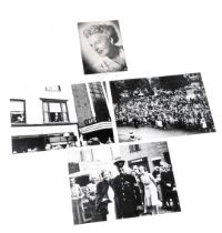 Grantham Interest. A signed photograph of Gracie Fields, together with copy press photographs of Fie