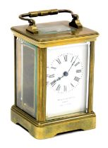 An early 20thC French brass cased mantel clock, for Benetfink and Company Ltd, London, rectangular b