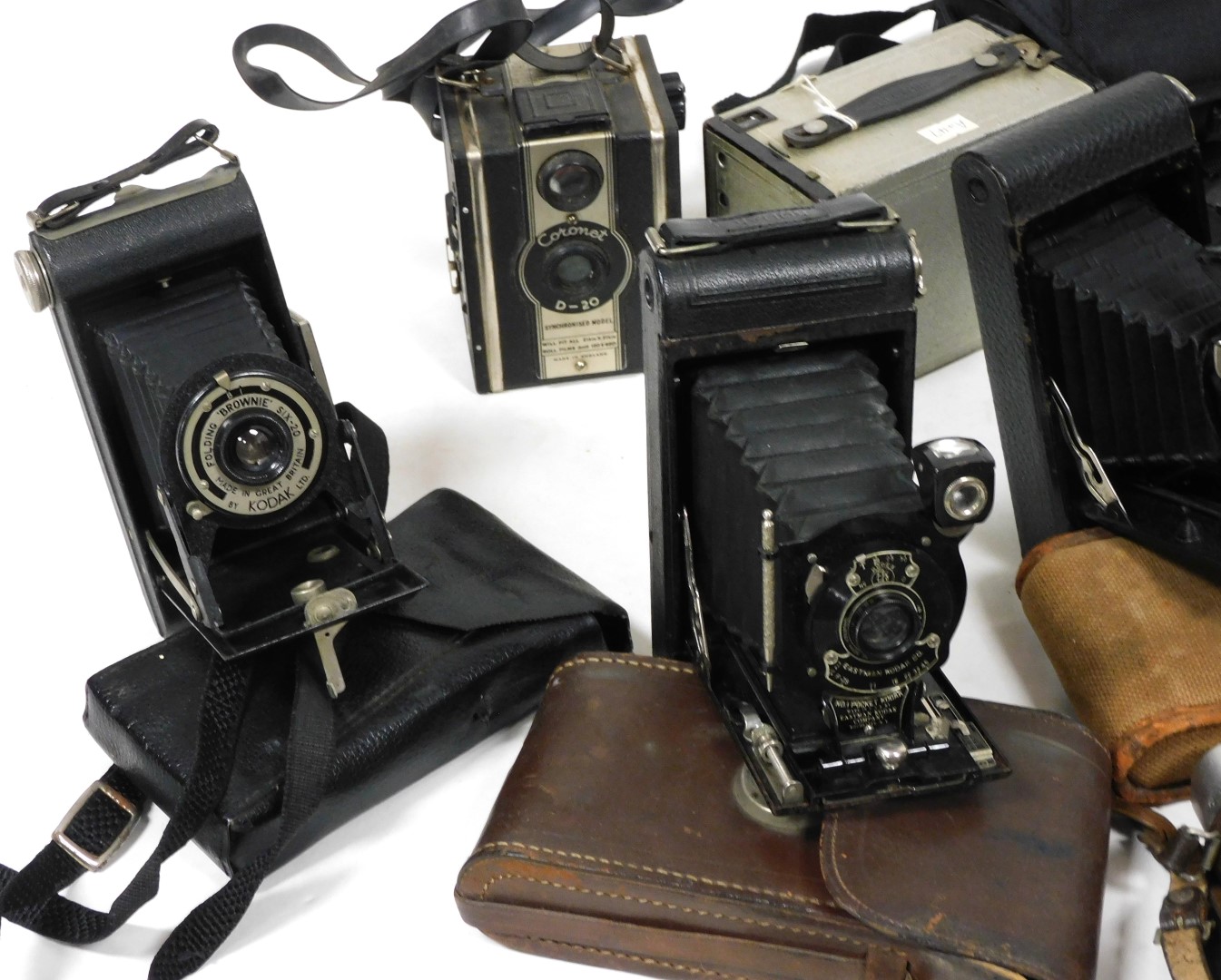 A group of cameras and equipment, including a Beauty Flex camera, Soviet era camera, Zeiss Icon Colo - Image 2 of 6