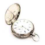 A Victorian silver cased hunter pocket watch, by Thomas Russell & Son, maker to Her Majesty The Quee