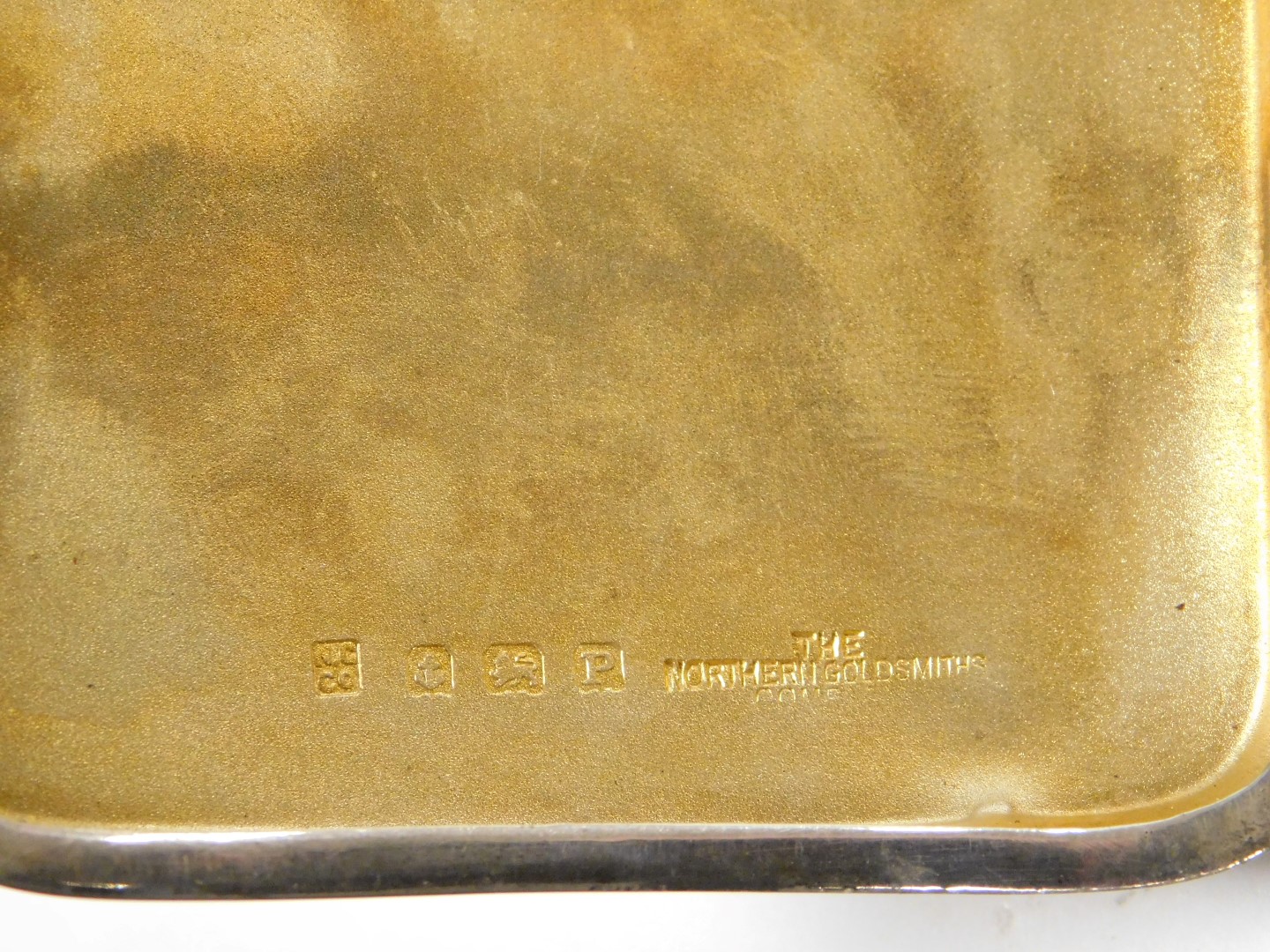 A George VI silver cigarette case, with engine turned decoration, rectangular vacant reserve, Birmin - Image 4 of 4