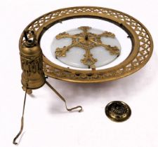 An early 20thC American ceiling light, by The Miller-Company, Meriden, Connecticut, believed to have