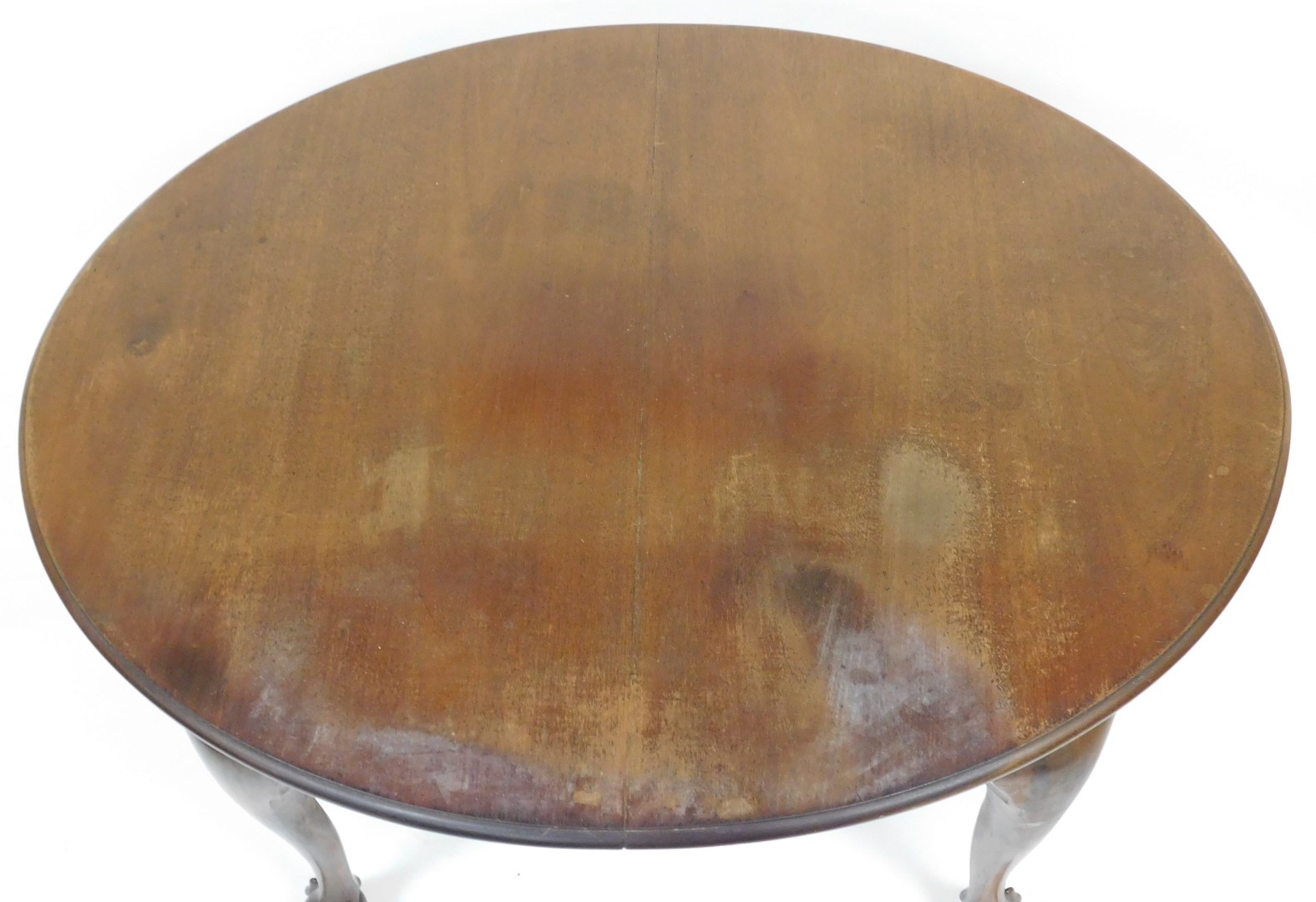 A Victorian mahogany extending dining table, with two leaves, the oval moulded top raised on four ba - Image 2 of 3