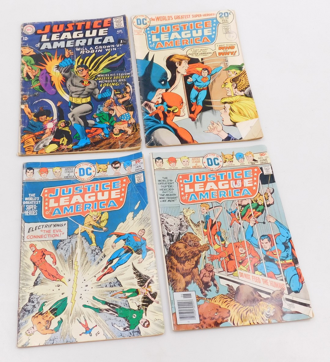 D.C. comics. Four editions of Justice League of America, Issues 55,109,126,131. (Bronze Age). - Bild 2 aus 2
