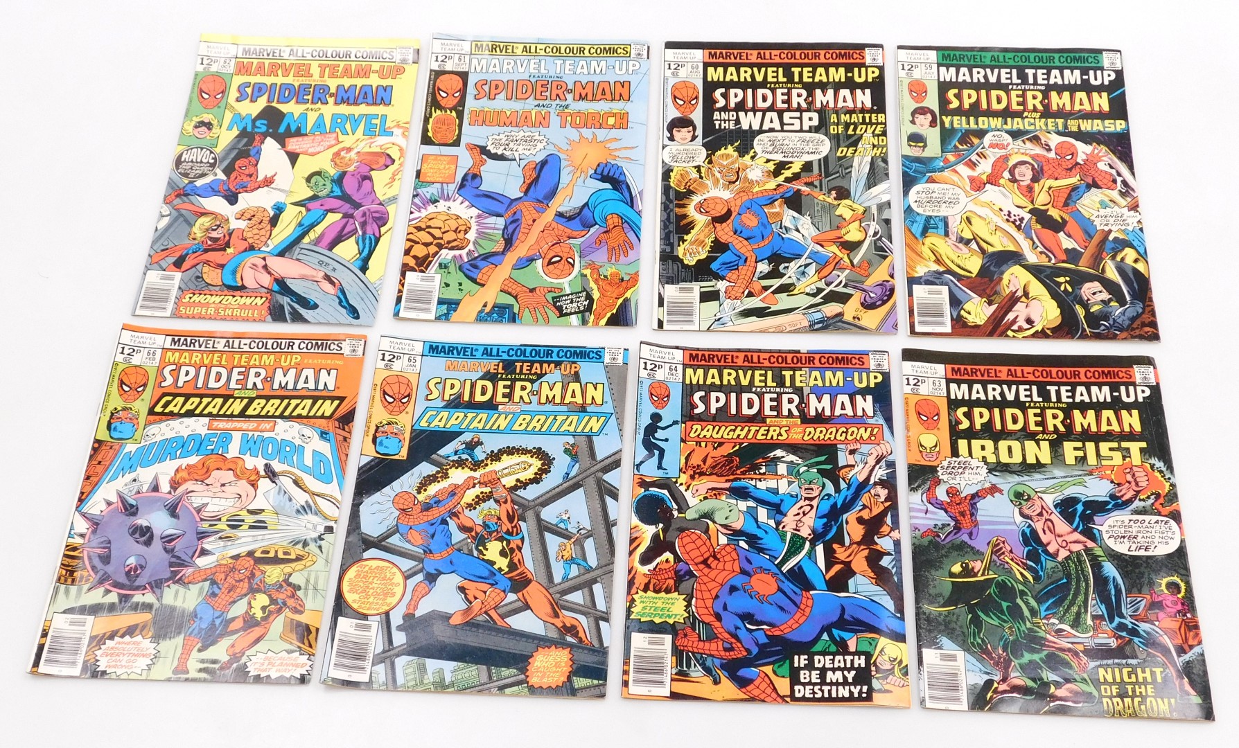 Marvel comics. Thirty editions of Marvel Team Up, Spiderman and...., issues 39, 40, 45-70 inclusive, - Image 4 of 5