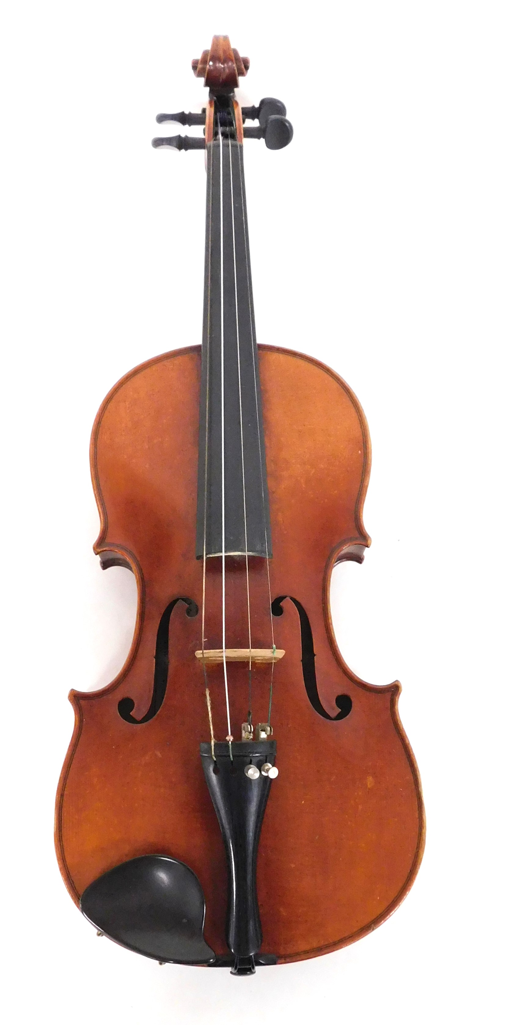 A late 19thC German violin, with a two piece back, bearing label, Wilhelm Nurnberger, Geigenmacher, - Image 2 of 9