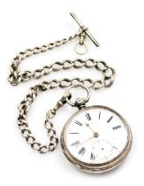 A Victorian silver gentleman's pocket watch, open faced, keywind, by William Potts & Sons Leeds, cir