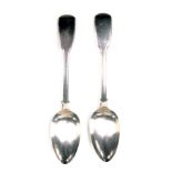 A pair of Victorian silver Old English pattern tablespoons, Samuel Hayne and Dudley Cater, London 18