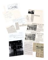 Grantham Interest. A group of ephemera relating to Second World War at Stoke Rochford Hall, includin