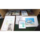 Various pictures and prints, to include after Takawuki Yoshida, limited edition print number 289/300