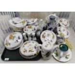 Ceramics, including a Green Wheat pattern teapot, a quantity of Royal Worcester pattern Evesham patt