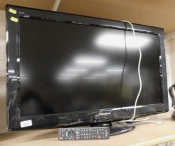 A Panasonic Viera flat screen TV, model number TX-L32X20B, with remote control.