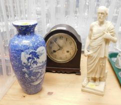 A German HAC mantel clock, the silvered circular dial bearing Arabic numerals, eight day movement, 2