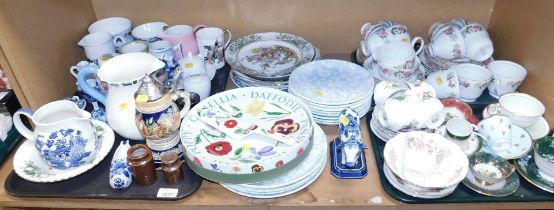 Royal Albert part teawares, further part teawares, various Delft, cake plate and server, flagon, var