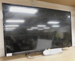 A JVC flat screen television, model number LT32C460, with built in Freeview HDMI, with remote contro