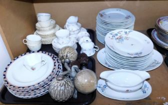 A Paragon part tea service, together with a Shelley china crested teacup, various dinner plates, fur