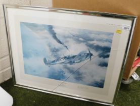 Robert Taylor, Victory over Dunkirk, print, signed by Bob Stamford Tuck and the artist, 32cm x 47cm.