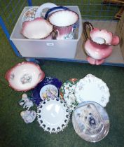 Ceramics, to include Royal Crown Derby, bone china Normandy plate, collector's plates, large transfe