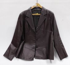 A Milan leather coat, size 20.