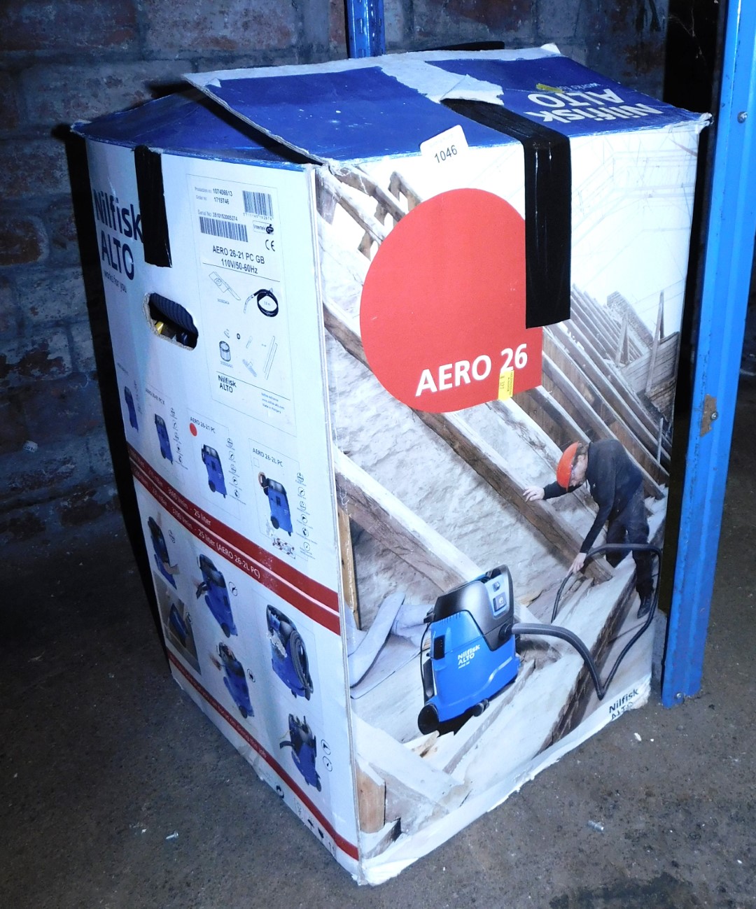 A Nilfisk Alto Aero 26 machine, boxed.