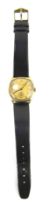 A Hirco Sports 9ct gold cased gentleman's wristwatch, the goldened numbered dial with central second