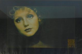 A 1970's Biba advertising poster, depicting female, 53cm x 74.5cm, framed.