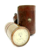 An early 20thC Shorts brass cased gas leak indicator, for Abbot Burkes and Co Ltd, London, in brown