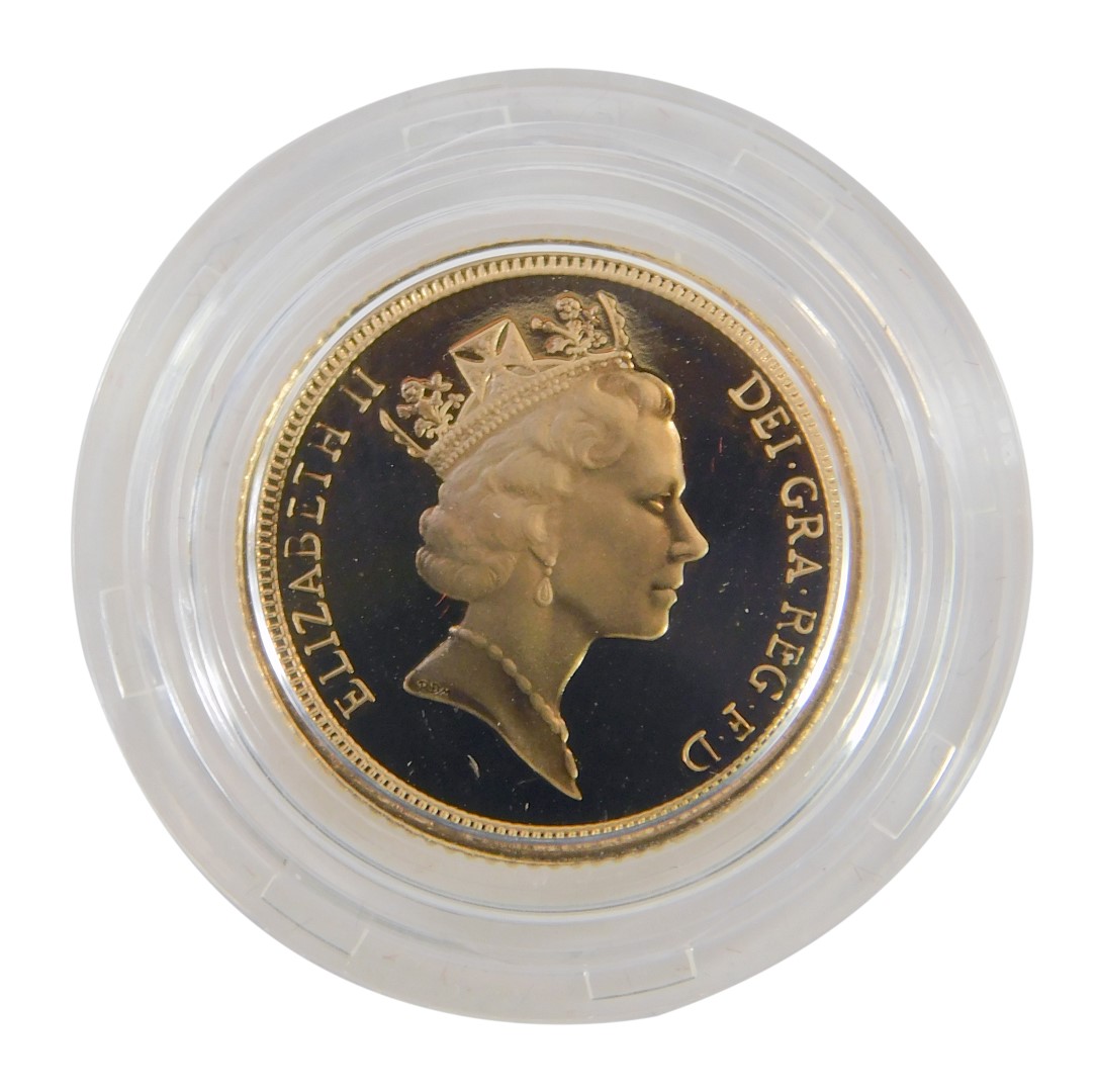 An Elizabeth II gold half sovereign 1997, in fitted case, with certificate of authenticity, No 39996