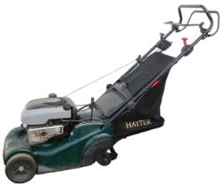 A Briggs and Stratton Hayter Harrier 41 petrol mower, serial number 20000011.