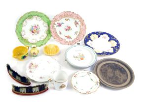 A group of 20thC ceramics, comprising two Coalport collector's plates, 22cm wide, a Minton collector