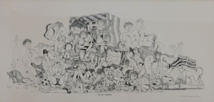 After Robert Olley. The Daytrippers 1978, print, 30cm x 63cm.