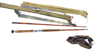 A Sealey Sea Leader two piece fishing rod, 12' Comfort rod, etc. (a quantity)