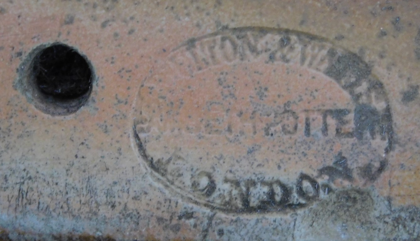 A 19thC stoneware barrel, indistinctly stamped for London and numbered 10, 55cm high. - Image 3 of 3