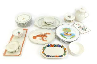 A group of Villeroy and Boch ceramics, to include a pair of Acapulco pattern dishes of lozenge form,