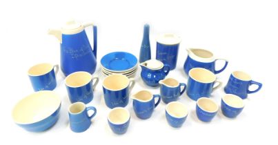 A group of Forster's and other pottery commemorative wares, for the Isle of Skye, Ilfracombe, Isle o