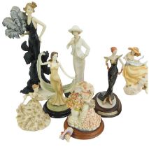 A group of Leonardo Collection and other resin figures, each modelled as a lady, to include Christin