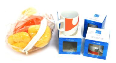 A group of 2004 Olympic Games memorabilia, comprising 2004 Athens George character, and four mugs, b