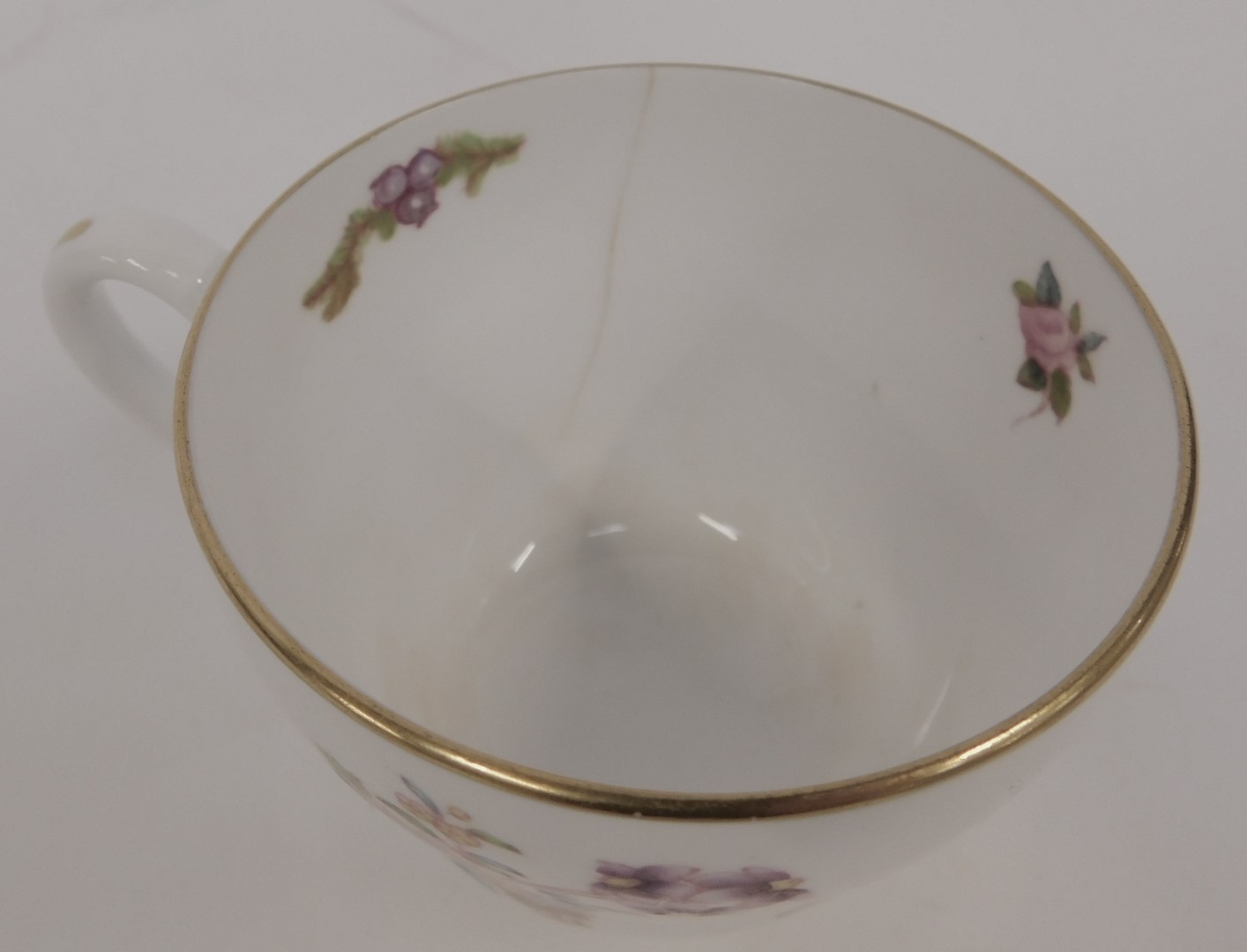 A Copeland Spode porcelain Dresden Rose pattern part tea service, comprising cream jug, sugar bowl, - Image 2 of 3