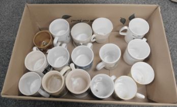 Various commemorative mugs. (1 box)