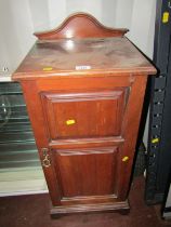 A late 19thC mahogany pot cupboard.