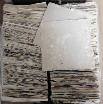 An aluminium and black cased records case and contents of 45rpm records, to include ABBA, Bucks Fizz