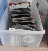 A quantity of 33rpm records, to include mainly 1970s and 1980s, garage, bass and rock. (1 box, AF)