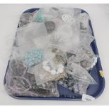 Assorted costume jewellery, comprising jewellery making part kits, necklaces, beads, glass beads, fa