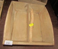 A two sectional pine trug.