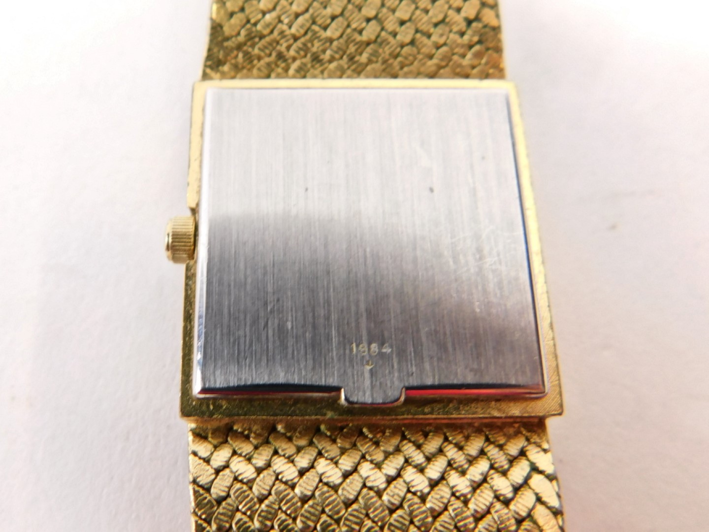 A Rotary gentleman's wristwatch, on gold plated strap with a square set watch head and quartz moveme - Image 3 of 4